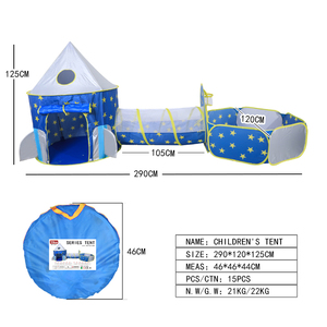 Tente tunnel de jeu pour enfants garçon fille étoile dinosaure, piscine à balles océan, jeu de <span class=keywords><strong>camping</strong></span> en plein air pour bébé, tente yurte pop-up avec aile - Product Image 2