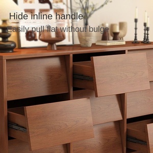 Mobile Contenitore Multifunzione in Legno Massello Design <span class=keywords><strong>Antico</strong></span> per Soggiorno Armadietto Basso da Terra per Arredamento Casa - Product Image 4