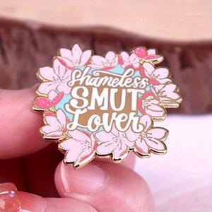 'Shamless Smut Lover' Sparkling Cherry Blossom Esmalte duro Pin Broche Insignia Accesorios - Product Image 1