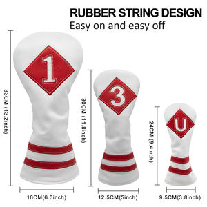 Fabricante <span class=keywords><strong>Golf</strong></span> Club Covers Parche Carta Bordado Impresión Logo Cuero <span class=keywords><strong>Golf</strong></span> Driver Head Cover - Product Image 4