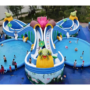 ウォータースライド付き商業キッズインフレータブルプールパークインフレータブルウォーターパークスライド - Product Image 6