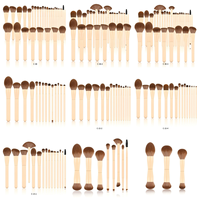 15-teiliges Make-up-Pinsel-Set mit weichen Borsten und Aufbewahrungstasche, individuelles Logo, Foundation, Puder, Lidschatten, Kosmetikpinsel-Kit