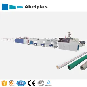 Línea de extrusión de tubos de plástico, máquina de fabricación de tubos de plástico para PPR PP PPB PPC PE RE resina, precio de fábrica