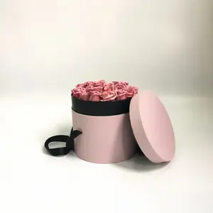 Logo small fresh-keeping rose gift <b>box</b>, cylindrical suede velvet flower <b>box</b>, customizable according to demand - Product Image 2