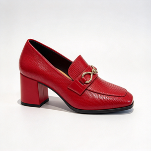 Mocassins plats à bout carré pour femmes, en cuir véritable, avec boucle en métal doré, chaussures décontractées pour la marche quotidienne, OEM ODM - Product Image 5
