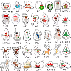 Moule à biscuits de Noël <span class=keywords><strong>Bonhomme</strong></span> en pain d'épices/Arbre/Flocon de neige <span class=keywords><strong>Emporte</strong></span>-pièces en acier inoxydable - Product Image 3