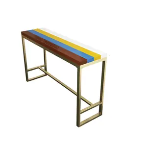 Gran oferta, juego de sillas de mesa alta de mármol de madera maciza de hierro, barra de Bar, taburete de Bar para el hogar, pared divisoria para sala de estar, Bar en casa