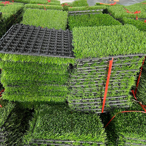 Lồng vào nhau cỏ nhân tạo gạch tổng hợp cỏ gạch thảm trong nhà ngoài trời màu xanh lá cây cỏ <span class=keywords><strong>MAT</strong></span> 30x30cm - Product Image 2