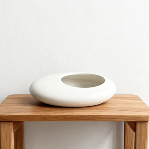 Maceta de <span class=keywords><strong>Cerámica</strong></span> Moderna Nórdica, Simple, Grande, Adornos Creativos, Decoración para el Hogar, Sala de Estar, Color Blanco, Esmaltada - Product Image 5