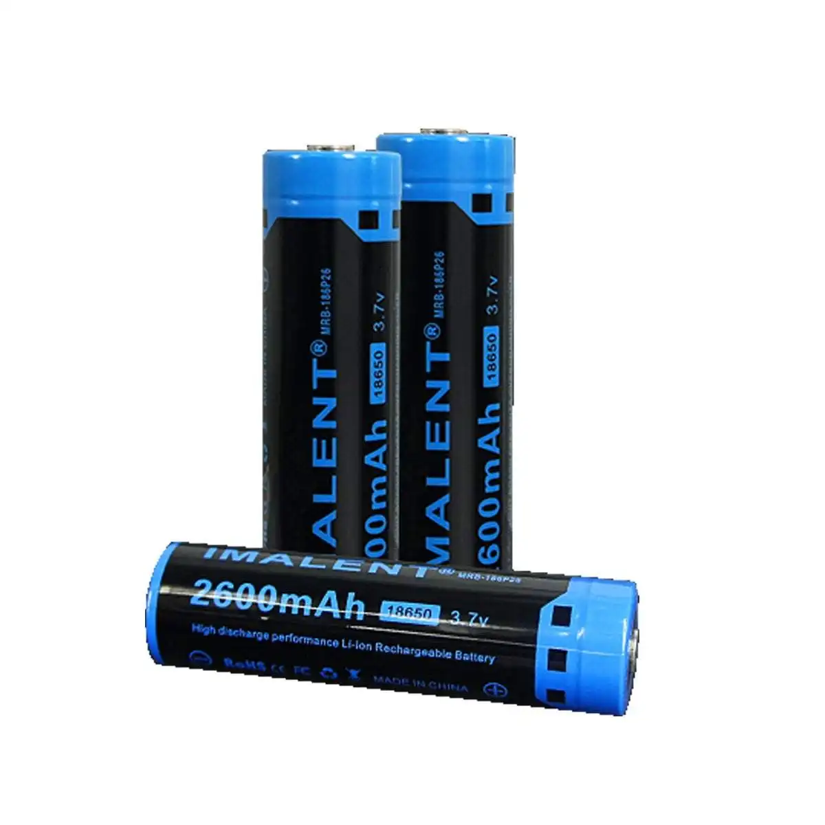 IMALENT 18650 Batterij Oplaadbare Batterij Ion Batterij 2600 mAh