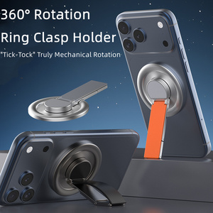 Travel 360 Rotating Fold Magnetic Aluminum Alloy holder Phone Grip Stand Universal soft Ring Stress Adjustable metal Bracket new - Product Image 4