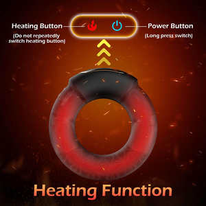 वैलेंटाइन डे उपहार पुरुषों मालिश हीटिंग कंपन अंगूठी पहने 10 आवृत्ति दोहरी खेल सिलिकॉन रिंग - Product Image 6