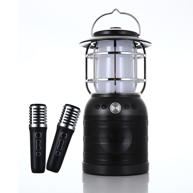 KENUO Lantern LED Light Camping Karaoke Speaker Outdoor Tent Karaoke Machine With Microphone