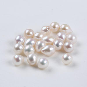 Perlas Keshi de Agua Dulce Naturales de Zhuji de 9-10 mm, Perlas Barrocas con Cola de Edison para Joyería DIY, Material de Perlas Sueltas - Product Image 4