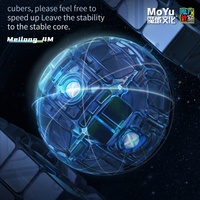 MoYu Custom Meilong 3M Boîte d'emballage transparente 3x3 Speed Cube Magnetic Fidget Toy Professional Stickerless Magnets Magic Cube