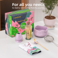 Ensemble de fouets à matcha, cuillère en bambou, bol en céramique, cérémonie du thé japonaise, coffret cadeau 7 pièces, logo personnalisé