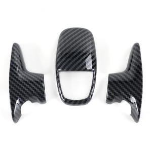 Dodge Challenger Durango <b>Shift</b> <b>Knob</b> Trim Carbon Fiber Full Wrap ABS Lightweight Interior Modification 2015-2023 - Product Image 3