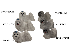 Bonita estatua de perro caniche en miniatura, MODELO DE Animal <span class=keywords><strong>Mini</strong></span>, escultura de coche, artesanías decorativas, figuritas de hadas, figurita, decoración del hogar - Product Image 2