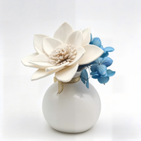 Fleur de lotus en bois de Sola de 8 cm en gros, fleur d'aromathérapie faite à la main, décoration naturelle pour la maison, directement de l'usine