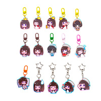Échantillon Gratuit Porte-clés Acrylique Anime Pas Cher Personnalisé avec Impression UV et Breloques en Acrylique Holographique Arc-en-ciel