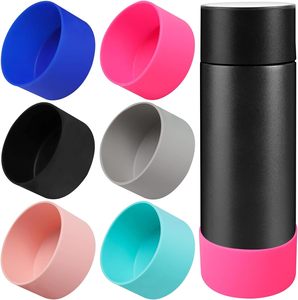 Housse de protection pour le fond des bouteilles en silicone durable, disponible en 2 tailles et différentes couleurs, pour bouteilles d'eau de 12 à 24 oz, antidérapante. - Product Image 2