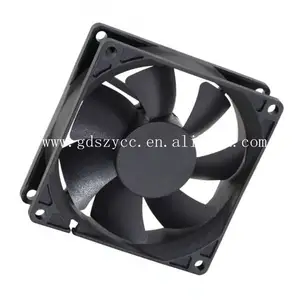 Shenzhen YCCFAN üretici 80MM 8025 dc fırçasız projektör soğutucu eksenel soğutma sessiz kasa fanı 80x80x25 12v
