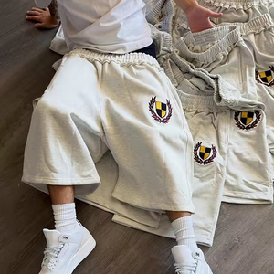 Custom 100% Cotton <strong>Baggy</strong> Blank Sweat Shorts <strong>Men</strong> Heavyweight Casual <strong>Joggers</strong> Knitted Loose <strong>Men's</strong> Long Shorts De Hombre - Product Image 1