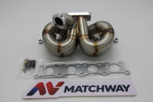 Tuyau d'échappement en acier inoxydable MATCHWAY de <span class=keywords><strong>3</strong></span> mm d'épaisseur pour Audi A4 1.8L Jetta VW <span class=keywords><strong>Golf</strong></span> MK4 <span class=keywords><strong>GTI</strong></span> 1999-2004, collecteur turbo T3 à traction avant - Product Image 6