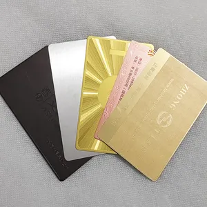 哑光黑色不锈钢金属信用卡尺寸金属名片批发