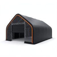 Abri de stockage en tissu pour le hockey, conteneur, hangar, structure de type grange, tente d'entrepôt, abri certifié en membrane PVC, en acier galvanisé