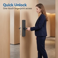 Serrure de porte intelligente avec empreinte digitale et mot de passe, contrôle par application, pour porte en bois, usage intérieur et location, modèle K9