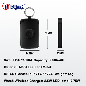 Power Bank Magnético Portátil Mini Personalizado com Logo, 2000mAh, com 2 Cabos para Carregar Telefone e Relógio - Product Image 2