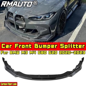 ชุดแต่งรอบคันสำหรับ BMW M3 M4 G80 G82 ปี 2020-2023 ชุดแต่งกันชนหน้าแบบลิปสปอยเลอร์สีดำเงา สไตล์สปอร์ต สปอยเลอร์กันชนหลัง อุปกรณ์ตกแต่งรถยนต์ - Product Image 2