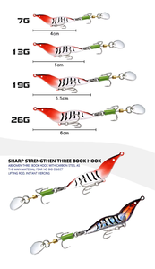 Señuelo de Pesca SWORDFISH <span class=keywords><strong>FTK</strong></span> MR80 de Acero Inoxidable de 8.5CM con Fondo Duro y Anzuelos para Atún, Carpa, Lago, Río y Agua Dulce - Product Image 2
