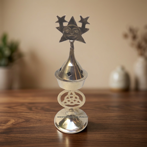 High Quality Brass Bukhoor Incense Burner Triquetra Symbol Unique <b>Decorative</b> Loban Incense Holder Eco-Friendly Handmade Spring - Product Image 2