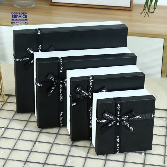 Wholesale Custom Size Luxury Corrugated Board Folders Gift Box for Jewelry and Candle Packaging Recyclable Ribbon Accessories