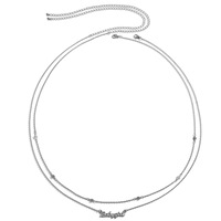 Chaîne de taille pour femme, style Hip Hop, simple, double couche, grande taille, avec pendentif lettre métallique