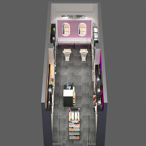 La pantalla del gabinete moderno Simple estante de exhibición de salón de belleza producto contra <span class=keywords><strong>paleta</strong></span> de maquillaje de - Product Image 5