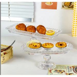 <span class=keywords><strong>Assiette</strong></span> de fruits à dessert bord de perle européenne plateau à fruits en <span class=keywords><strong>verre</strong></span> à pied haut <span class=keywords><strong>verre</strong></span> <span class=keywords><strong>transparent</strong></span> grande <span class=keywords><strong>assiette</strong></span> à dessert pour gâteau de banquet - Product Image 5