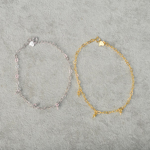 Bracelet en argent S925 simple en forme de cœur, 5-9 perles, accessoires de bijoux DIY pour femmes, chaînes fines, colliers, plateau vide - Product Image 2