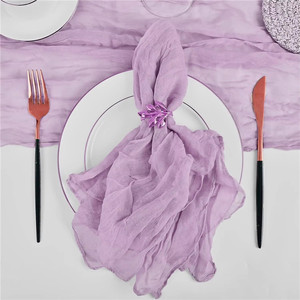 Serviettes en voile plissées <span class=keywords><strong>de</strong></span> style moderne faites à la main, jetables, rectangulaires, pour la maison ou l'avion - Product Image 3
