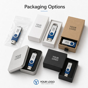 แฟลชไดรฟ์ USB หมุนได้ 360 องศา พร้อมโลโก้สั่งทำ สำหรับของขวัญส่งเสริมการขายทางธุรกิจ  ความจุ 64GB 32GB - Product Image 5