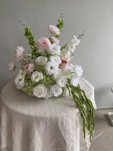 Centro de Mesa con Bola de Flores Artificiales de Rosas Blancas y Orquídeas, Ideal para Decoración de Mesas Altas en Bodas, Venta al Por Mayor - Product Image 5