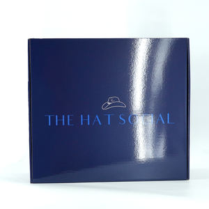 Chapeaux Fedora personnalisés à succès, coffret de chapeaux tendance, boîtes de coffret brillantes, boutique de luxe avec poignées - Product Image 3