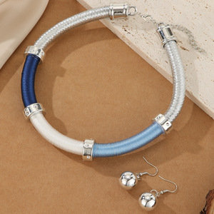 Yumfeel — <span class=keywords><strong>collier</strong></span> à bretelles en métal et cordon enroulé, chaîne multicolore, bijou indien, Boho, fabriqué à la main, vente en gros - Product Image 5