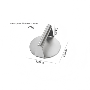 Presse à hamburgers et à galettes de viande en acier inoxydable extra épais et robuste, presse à viande commerciale pour galettes de bœuf - Product Image 3