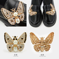 Clip de chaussure de mariée de luxe en alliage avec nœud et strass, embellissement personnalisé