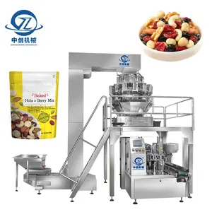Verpackungsmaschine Premade Doypack Automatic Rotary Filling Sealing Dry Berries Mix Nuts Standing Zipper Pouch Packing Machine