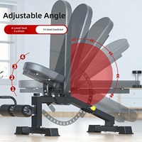 Banc de musculation multifonctionnel réglable et robuste, banc de musculation avec haltères, capacité de 500 kg, banc pliable à position plate