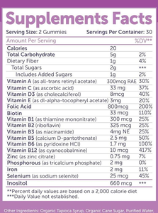 Gomitas de Vitaminas Prenatales con Hierro y Ácido Fólico, Suplemento de 17 Multivitaminas y Minerales para la Salud de la Madre y el Bebé Durante el <span class=keywords><strong>Embarazo</strong></span> - Product Image 6